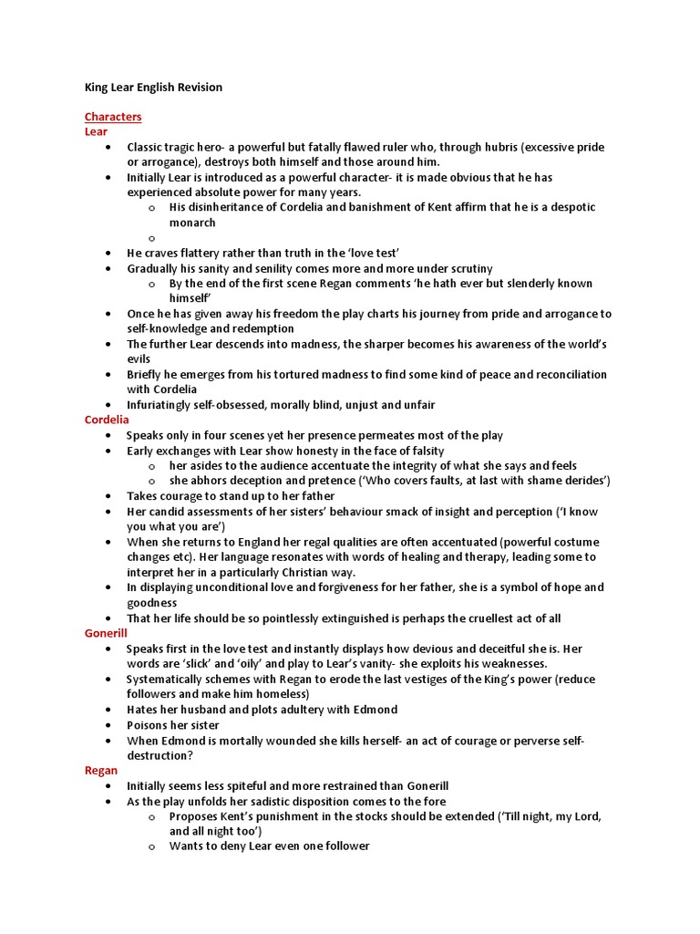 king lear context york notes revision cards king lear